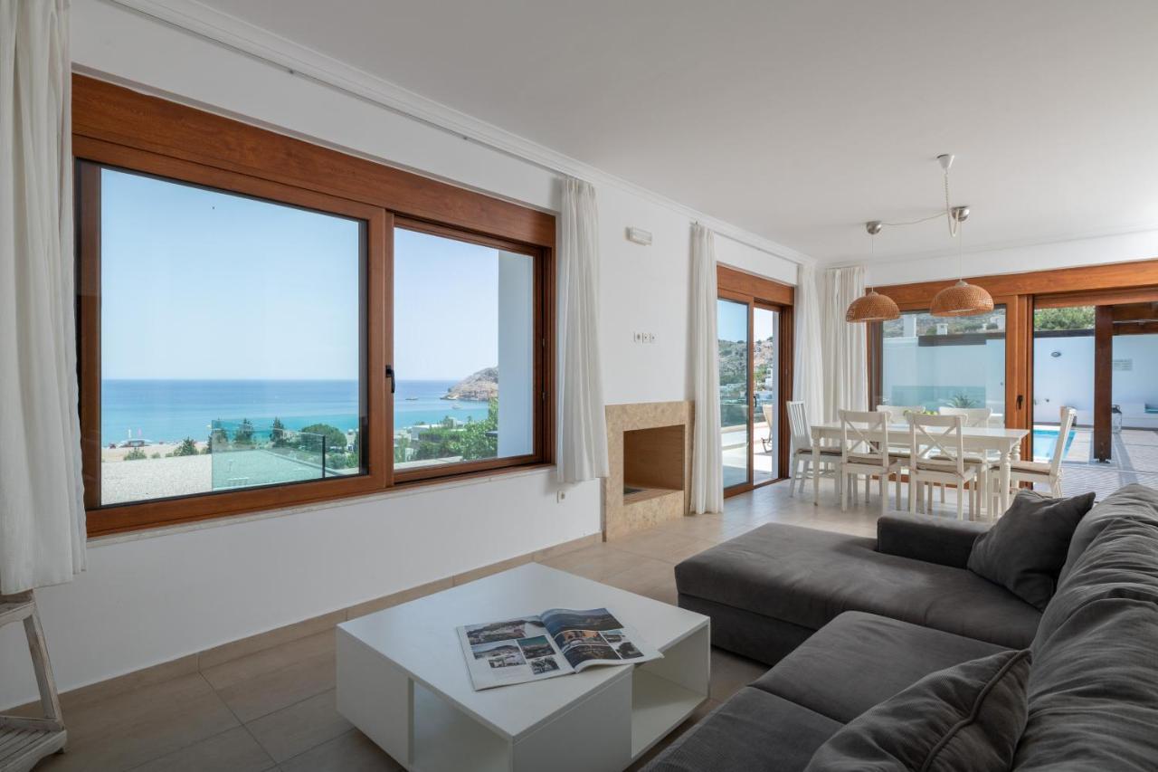 Villa Milena With Private Pool, Vlicha Beach Lindos 外观 照片